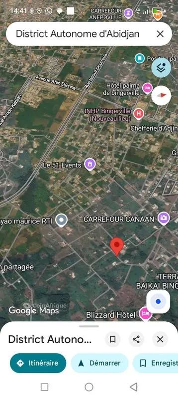 Terrain 600 m² — Bingerville Nord-Est