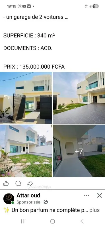 Villa duplex avec grand jardin — Bingerville